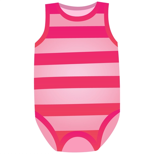 Baby Shower Pink Striped Baby Onesie Sticker